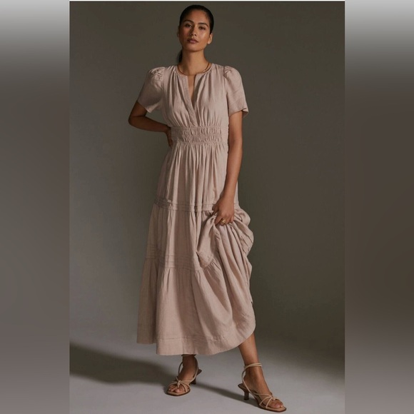 Anthropologie Dresses & Skirts - ANTHROPOLOGIE The Somerset Linen Maxi Dress